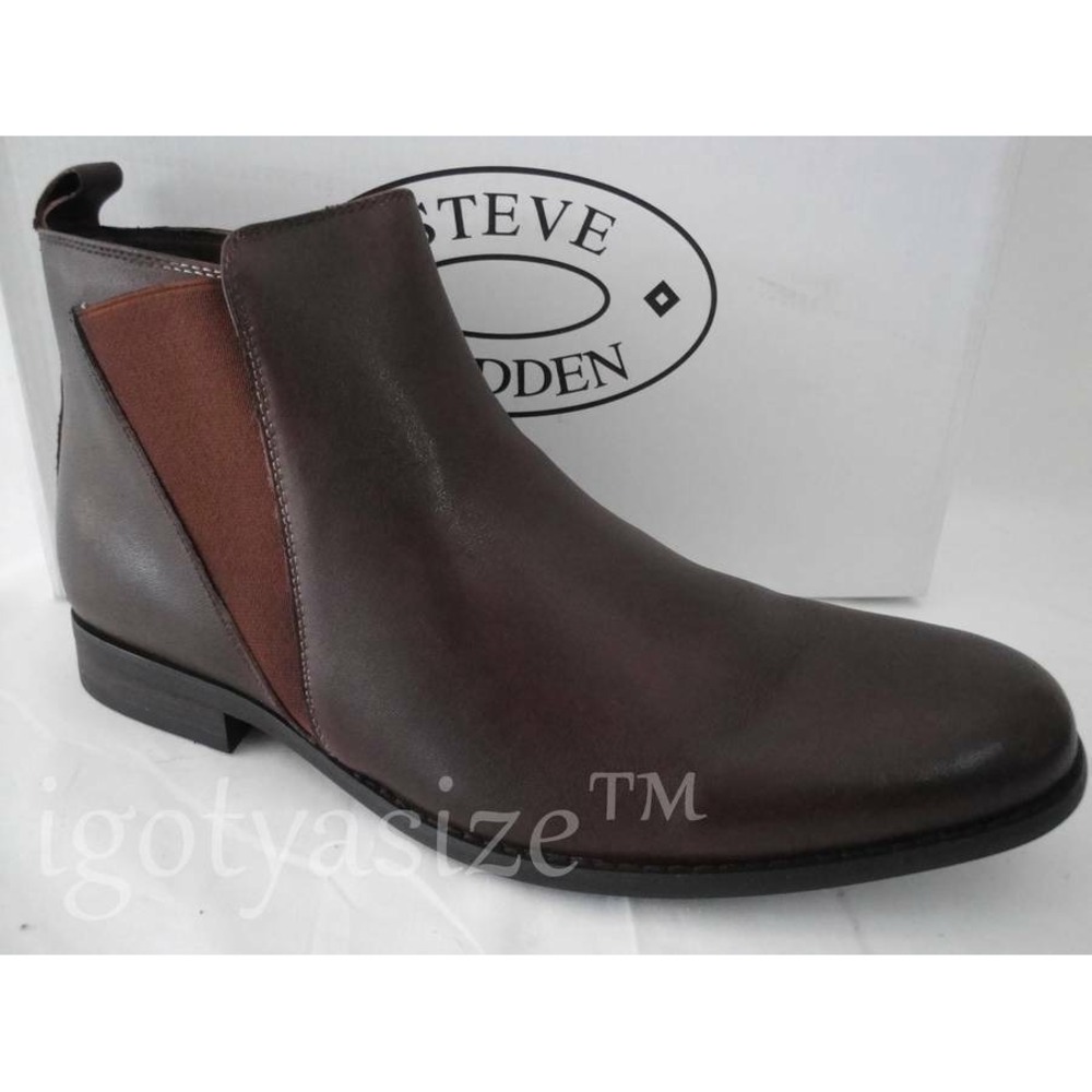 Steve Madden Leather Chelsea Boots Brown Sz 13 NWOB